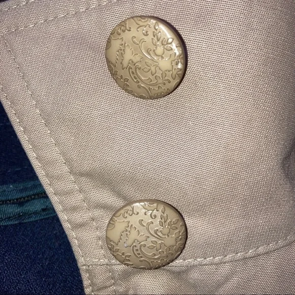 London Fog Trench Coat Beige Size 10 Regular - Picture 12 of 16